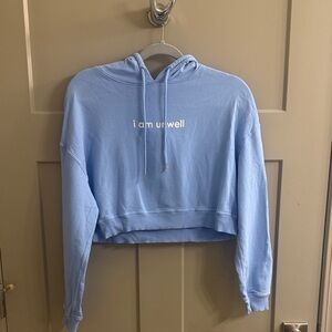 Call Her Daddy Sky Blue Barstool Cropped Women's Hoodie - I Am UnWell